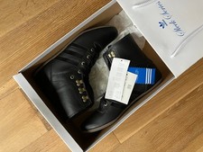 Rare (NEW) Adidas womens sleek series hi top black & gold shoes/boots UK size 6