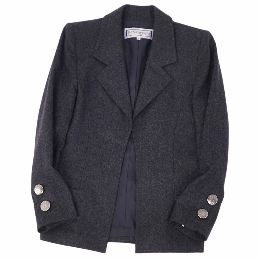 Giacca sartoriale vintage Yves Saint Laurent senza bottoni capospalla lana usata MOLO 0