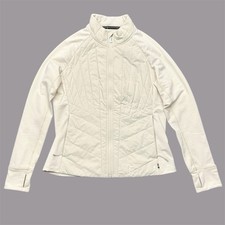 Smartwool Women's Smartloft Jacket Quilted Full Zip Thumbholes Almond Size L