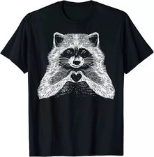 Loves Funny Raccoon-Animal For Men Women Gift Idea Tee T-Shirt