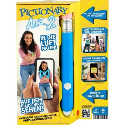 Mattel HNT74 Pictionary Air 2.0 Brettspiel für 2 Teams Spieler (ab 8 Jahre)