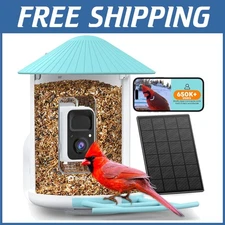 AI Camera Feeder for Birds, Solar Powered