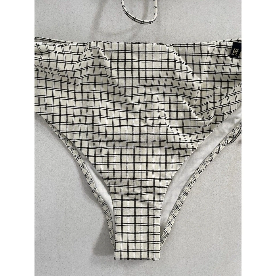Tommy Hilfiger Swim XS/S Bikini Swimsuit Multicolor Plaid Swimwear - Image 4 of 4
