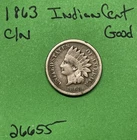 1863 Indian Head Cent 1c Good Copper-Nickel