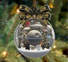 3D Effect Star War Acrylic Christmas Ornament 3.5 in-
