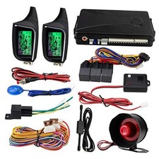 EC205 2 Way Car Alarm System with LCD Pager Display keyless Entry Remote