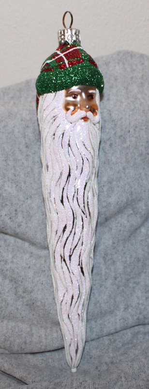 Patricia Breen Ornament SANTA ICICLE  Red Green Theme NORDSTROM Christmas Plaid