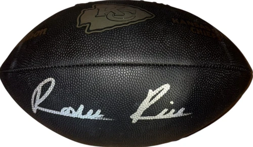 Kansas City Chiefs Rashee Rice Signed Logo Football Beckett Certified