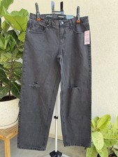 Wild Fable Women's 90  s Relaxed straight mid rise Denim Jeans