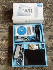Nintendo Wii Black Console Bundle with Wii Sports And Box Tested 