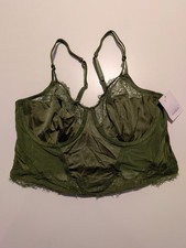 Auden Women  s Corset Bralette Lace Top Olive Green Size Medium New w/ Tags