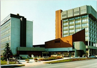 Oshawa Ontario Civic Square Vintage 1970s Chrome Postcard 