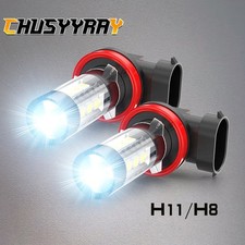 2x H11 Led Fogdriving Light Bulbs H8 H16 Fog Light White 6000k High Power Bulbs