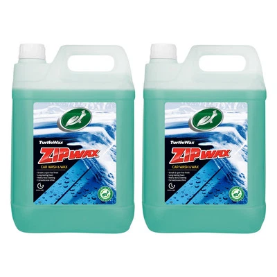 Turtle Wax Zip Super Concentrated Car Wash Shampoo & Wax Cleaning 2 x 5 Litre - Image 1 of 4