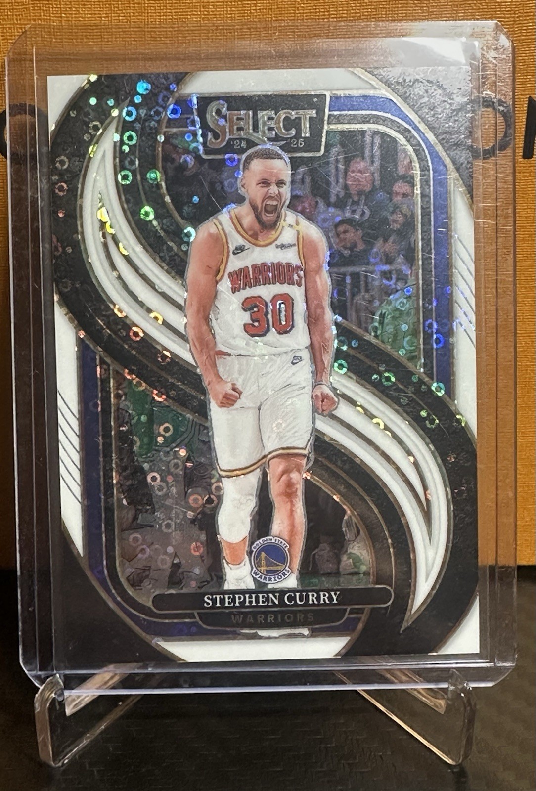 2024-25 Panini Select - Premier Level Stephen Curry #143 White Disco Prizm /75