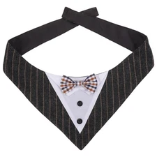  Dog Triangle Bandana Bib For Pet - Puppy Tuxedo Neckerchief Scarf - Cute Formal