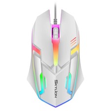 Wired 3 Keys Mouse with Colorful Lighting for Gaming and Office - USB Wired