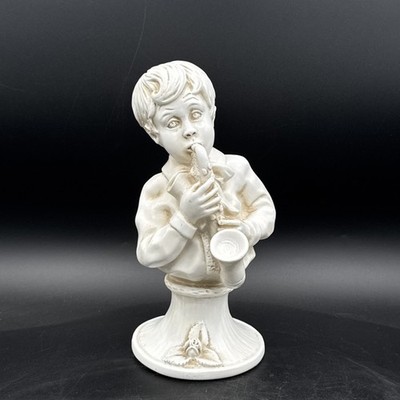 Vintage 1971 Kendrick Universal Statuary Saxophone Boy Bust Statue