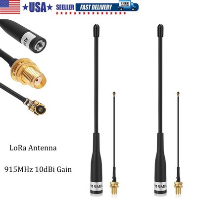2X LoRa Antenna 915MHz 10dBi Gain 19cm with SMA Male for for Meshtastic LoRaWan