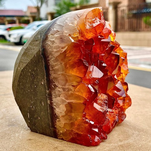 3.01LB Superb Yellow Citrine Crystal Cave Decor Stone Cathedral Geode Specimen - 第 9/13 張圖片