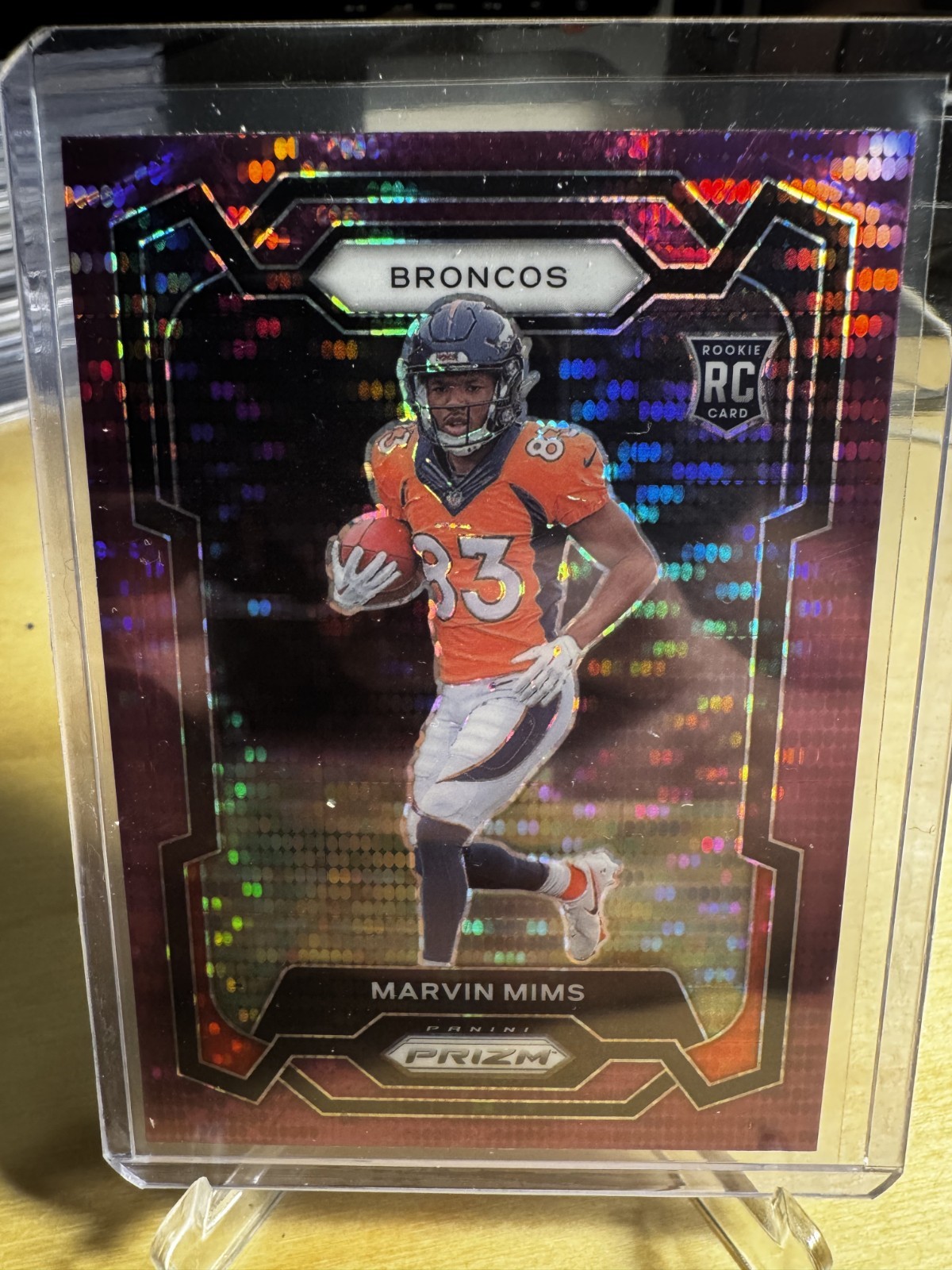 2023 Panini Prizm Marvin Mims Purple Pulsar Rookie #327