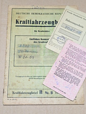 KFZ Brief Kraftfahrzeugbrief Fahrzeugbrief DDR CSSR Roller Manet S (Tatran) 1960