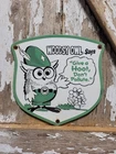 VINTAGE WOODSY OWL PORCELAIN SIGN OLD FOREST SERVICE PARK SMOKEY DONT POLLUTE