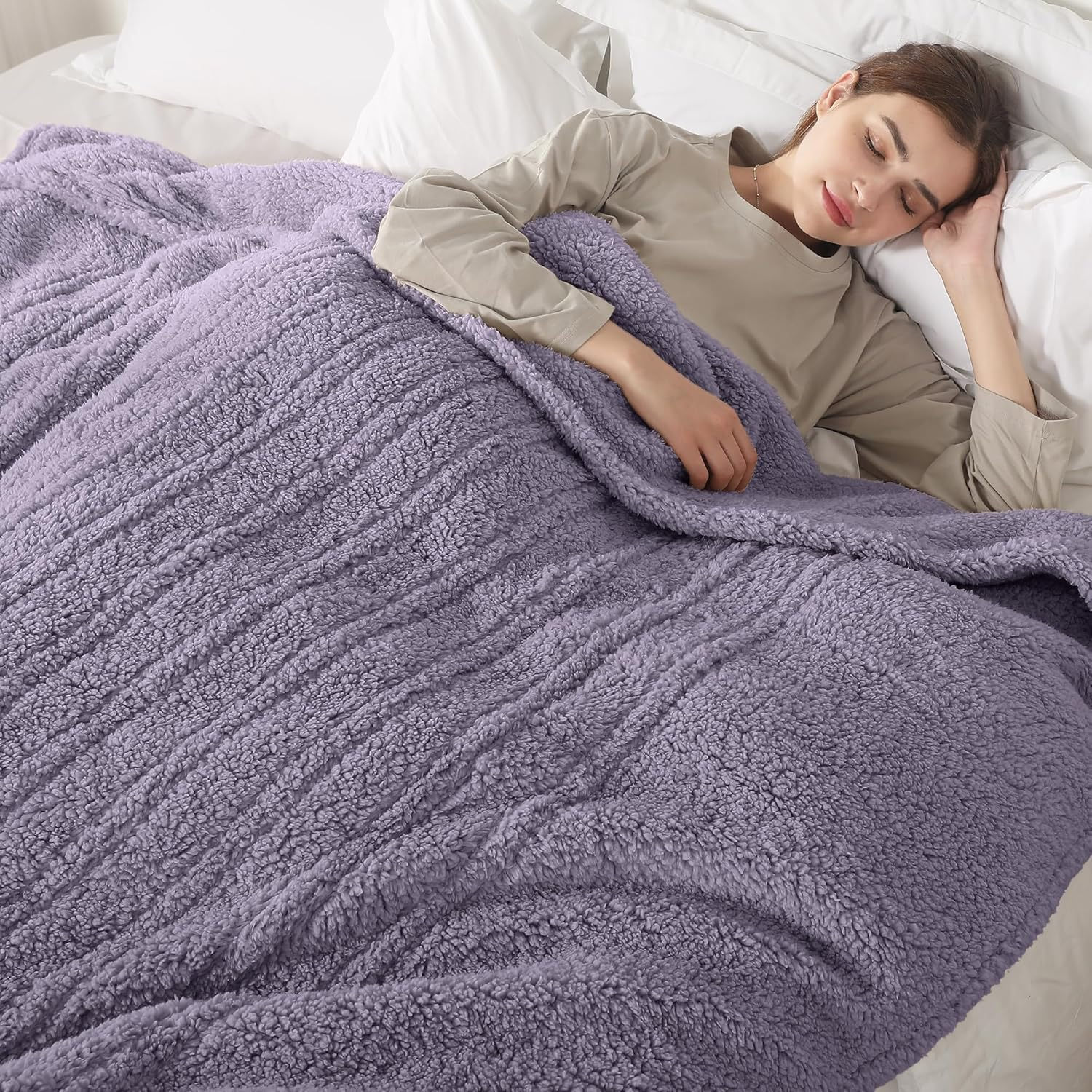 Full Size Heated Blanket, Electric Heated Blanket with 6 Heating Levels & 1-10 H