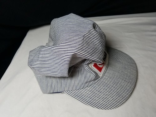 CP Rail Baseball Cap Hat Train Snapback Canadian Pacific Railroad Conductor Vtg - Picture 3 of 7