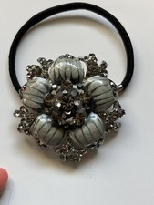 Small Rose Crystal Ponytail Elastic Holder Never worn