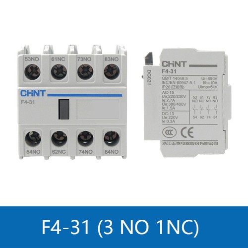 F4 Auxiliary Contactor NO NC Blocks Fit for CJX2 AC Contactor Normal Open/Close - Picture 11 of 13