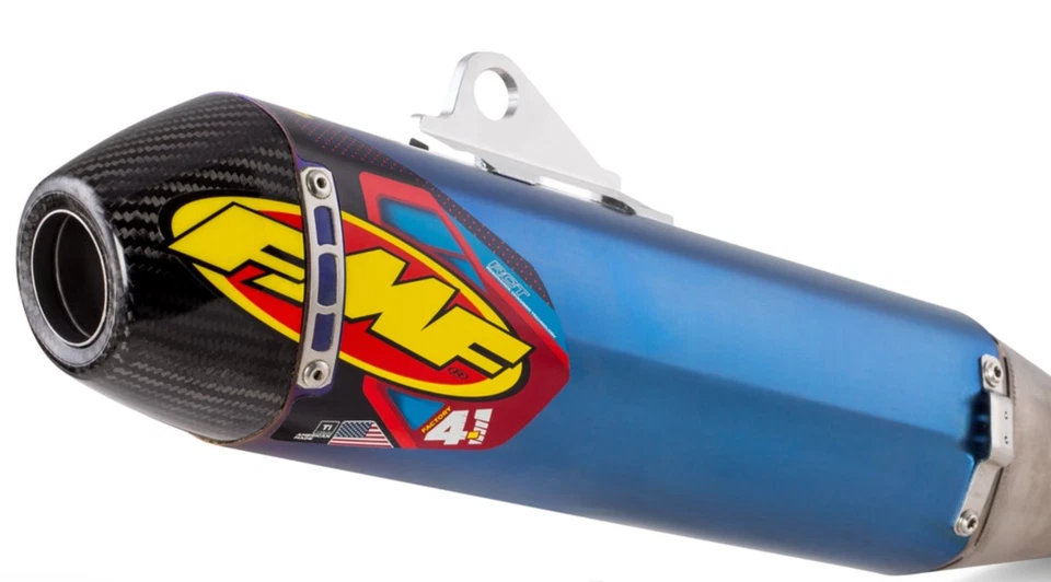 Escape antideslizante FMF Yamaha YZ450F / WR450F 4.1 RCT titanio carbono 2019-2026 Foto 3 de 4