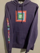 District VIT Fleece Purple Rainbow Pride Hoodie The Gem Shine Brighter Unisex S