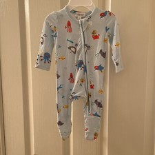 Angel Dear Sports Sea Creatures Bamboo Zipper Footie Sleeper Size Newborn NWT