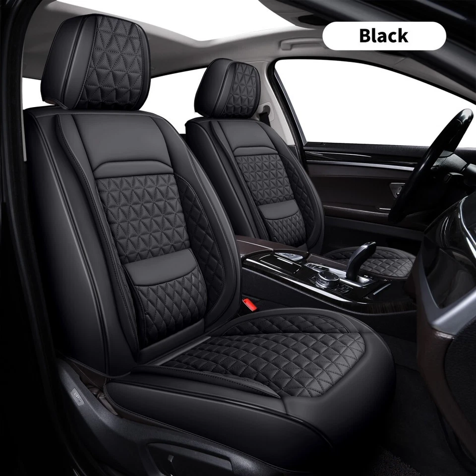 For Dodge Ram 1500 2009-2023 2500 3500 Napa Leather Car 5 Seat Covers Full Set Foto 2 de 4