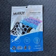 1 PK -MUBUY Ultra Thin Keyboard Skin - Universal Fit teal/white 
