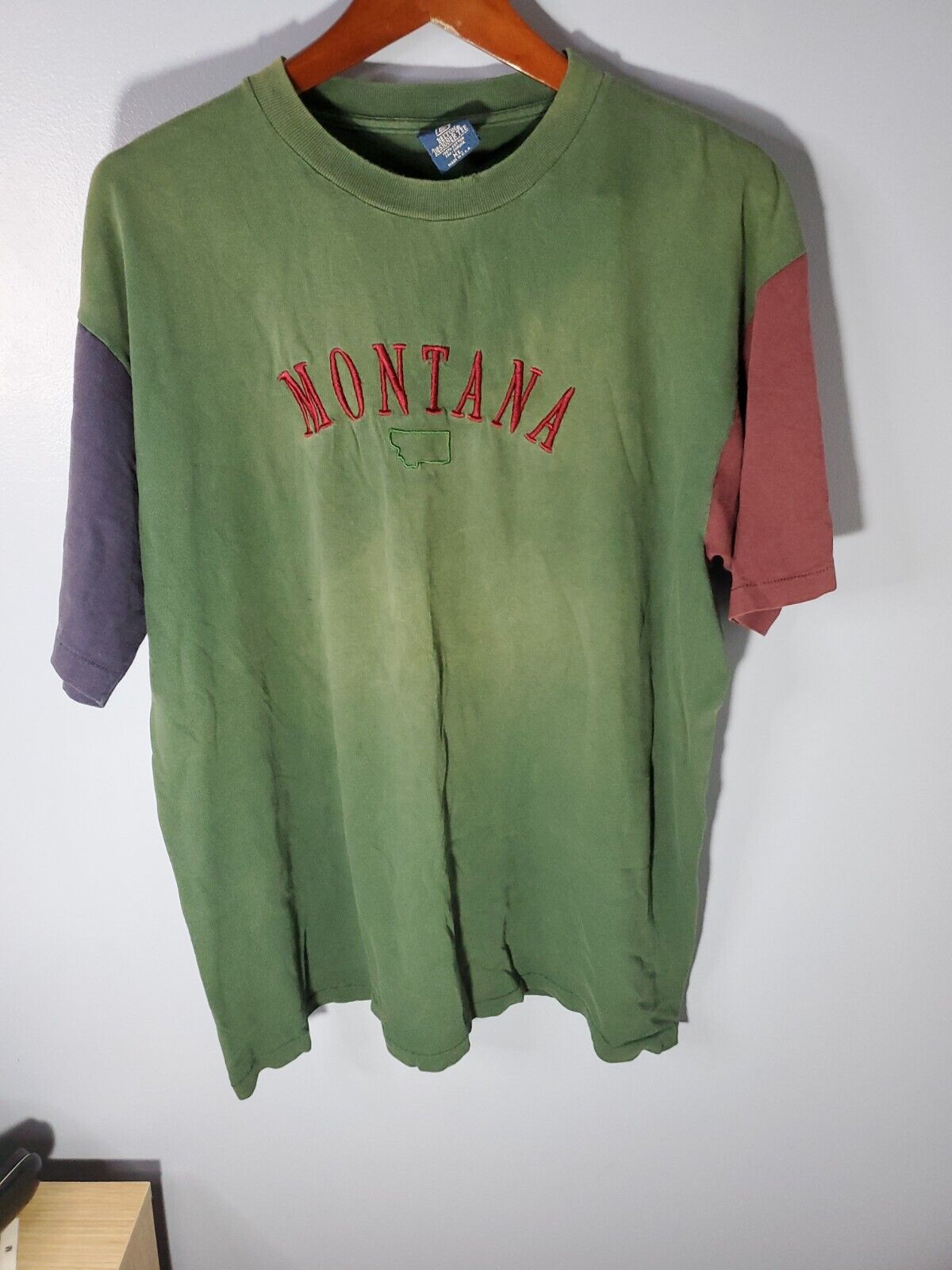 vintage single stitch Montana t shirt  Belton Tag Size Xl Made In USA