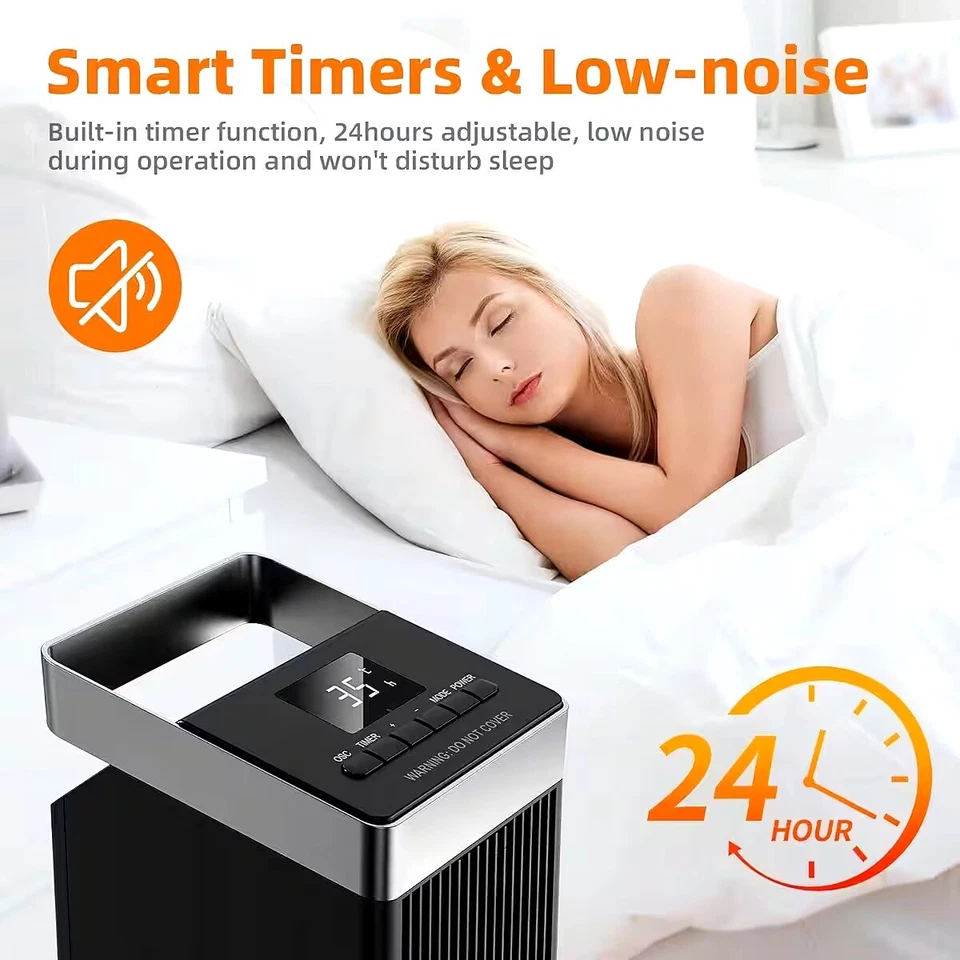 Heizlüfter 2000W, ECO Energiesparend, PTC Thermostat Heizung Mit 90°Oszi - Bild 2 von 4