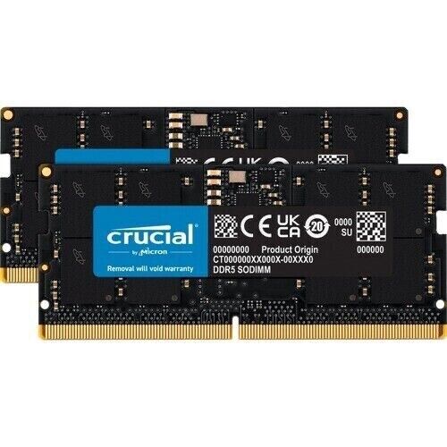 メモリー Crucial DDR5 4800 SODIMM 64GB(32GBx2) Crucial 64GB Kit Sodimm 2 x 32GB 262-Pin DDR5 4800 PC5-38400