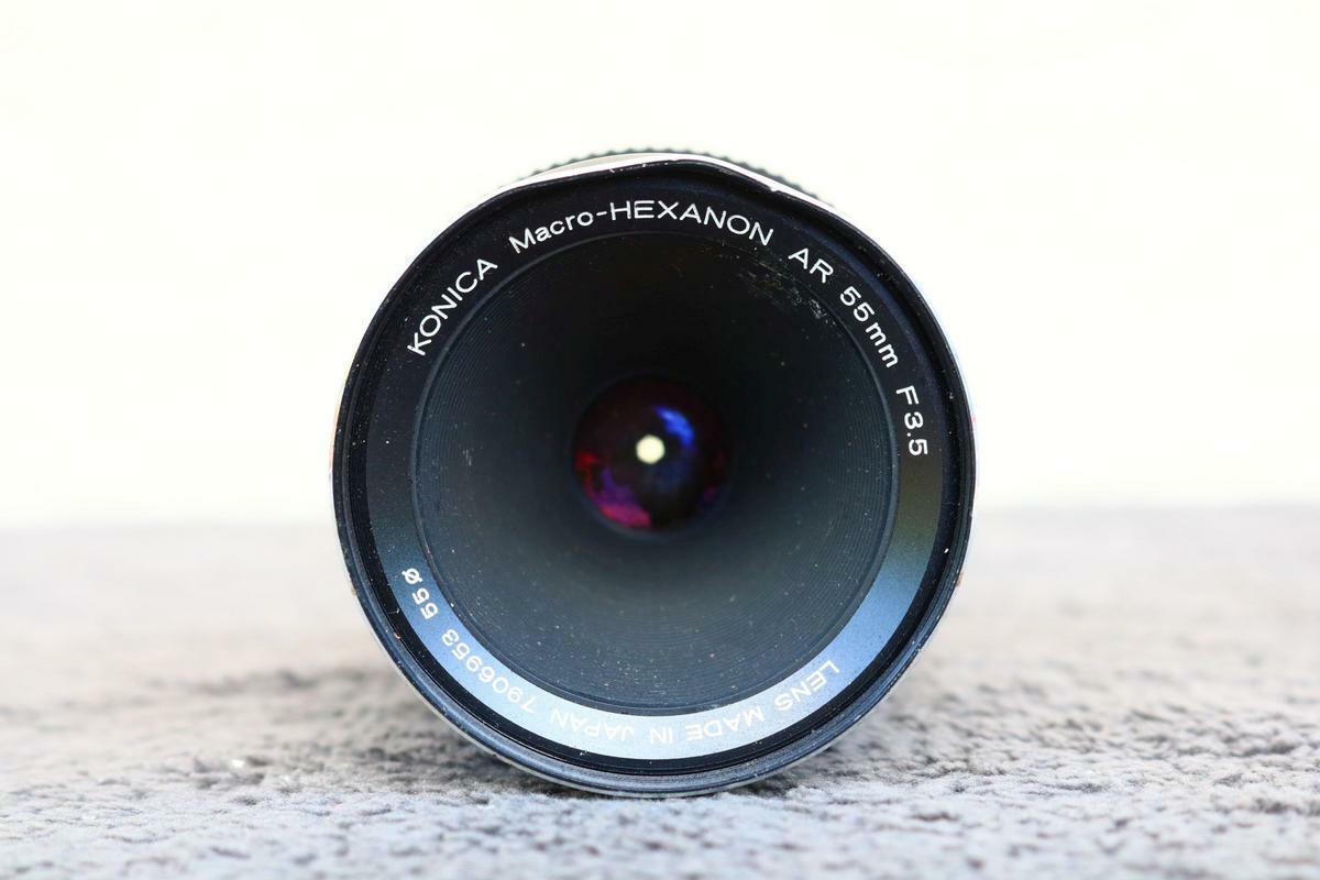 Konica macro Hexanon 55mm f3.5 AR lens - used condition- made in