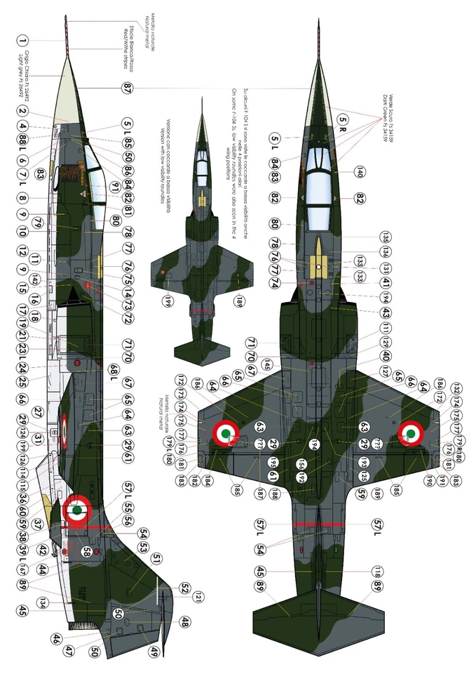 TAURO MODEL TM48/534 DATA STENCILLINGS x F-104S A.M.I. SCALA 1:48 - Immagine 4 di 4