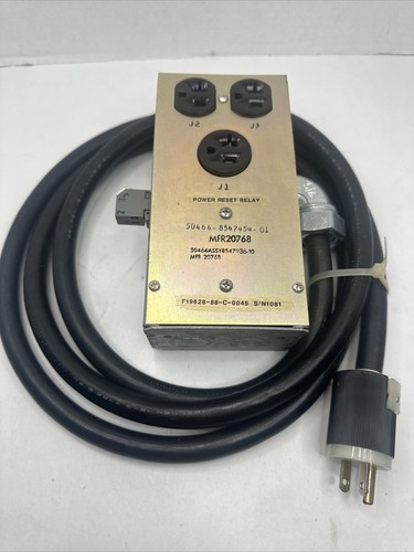 Cable de alimentación Belden 12-3 tipo S y relé de restablecimiento de alimentación excedente militar