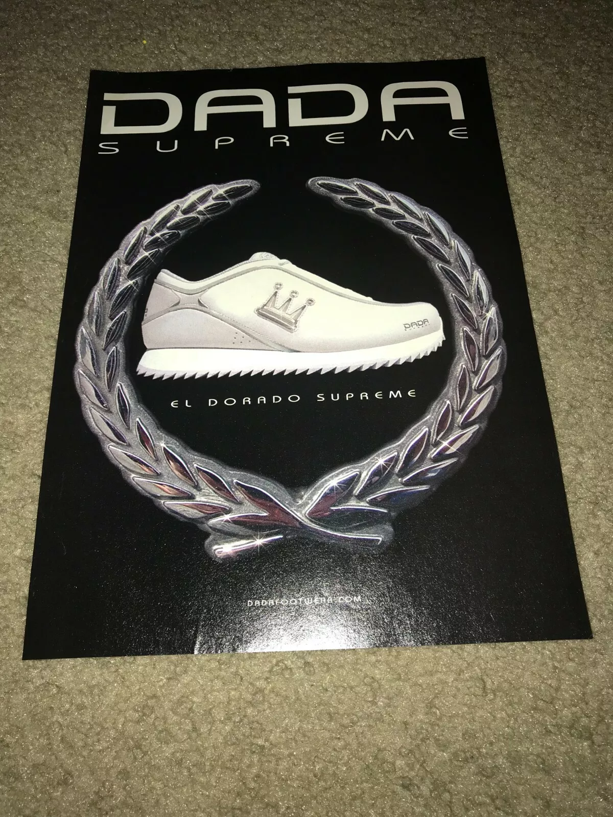 Affiche imprimée de chaussures vintage DADA SUPREME RARE