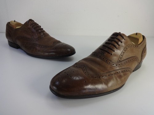 Mens Shoes Size 11 Brown Leather KIN John Lewis Archie Oxford Brogues Lace Up - 第 1/13 張圖片