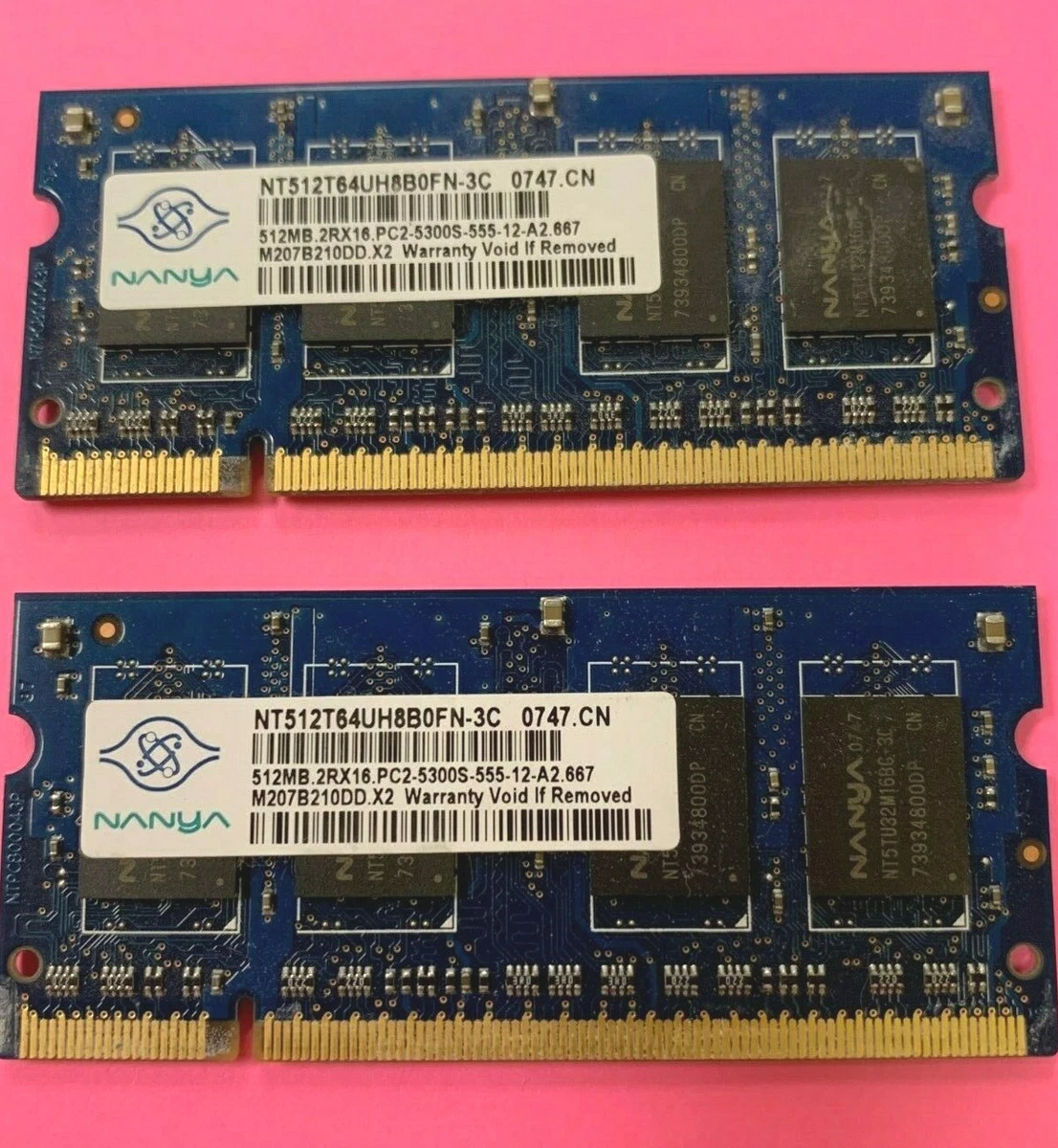 DDR 512 NANYA メモリ PC2-5300 2 MODULES Nanya 512 MB PC2-5300 DDR2