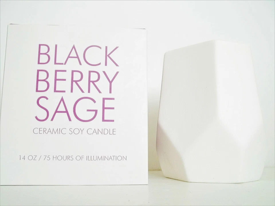 D.L. & Co. BLACKBERRY SAGE Candle, in Ceramic Jar, Boxed, 14 oz./397 g, NEW x 2 - Imagem 4 de 4