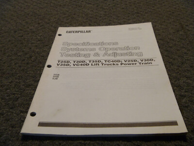 Caterpillar T25D T30D Forklift Truck Power Train Spec Op Test Service Manual xz