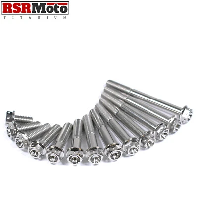 RSR MOTO M8 Titanium Ti Race Drilled Hex Bolts Screws 15mm - 75mm Grade 5 Ti-6Al-4V