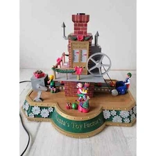 Mr. Christmas Santa's Toy Factory elfs Musical Animated Smoke stack  Working A+