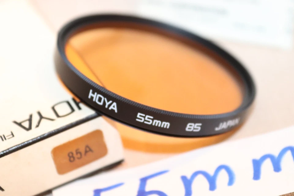 New Vtg HOYA 55mm 85A Warm FILTER Japan 55mm 85A Conversion/Light Balance - MINT - Image 2 of 4